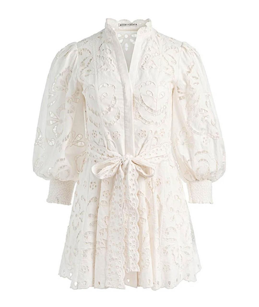 ALICE+OLIVIA Белая хлопковая блузы, фото 1