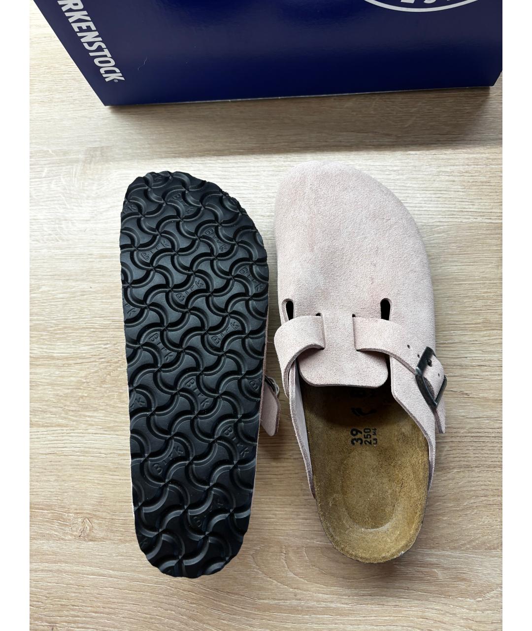 BIRKENSTOCK Розовые замшевые сабо, фото 5