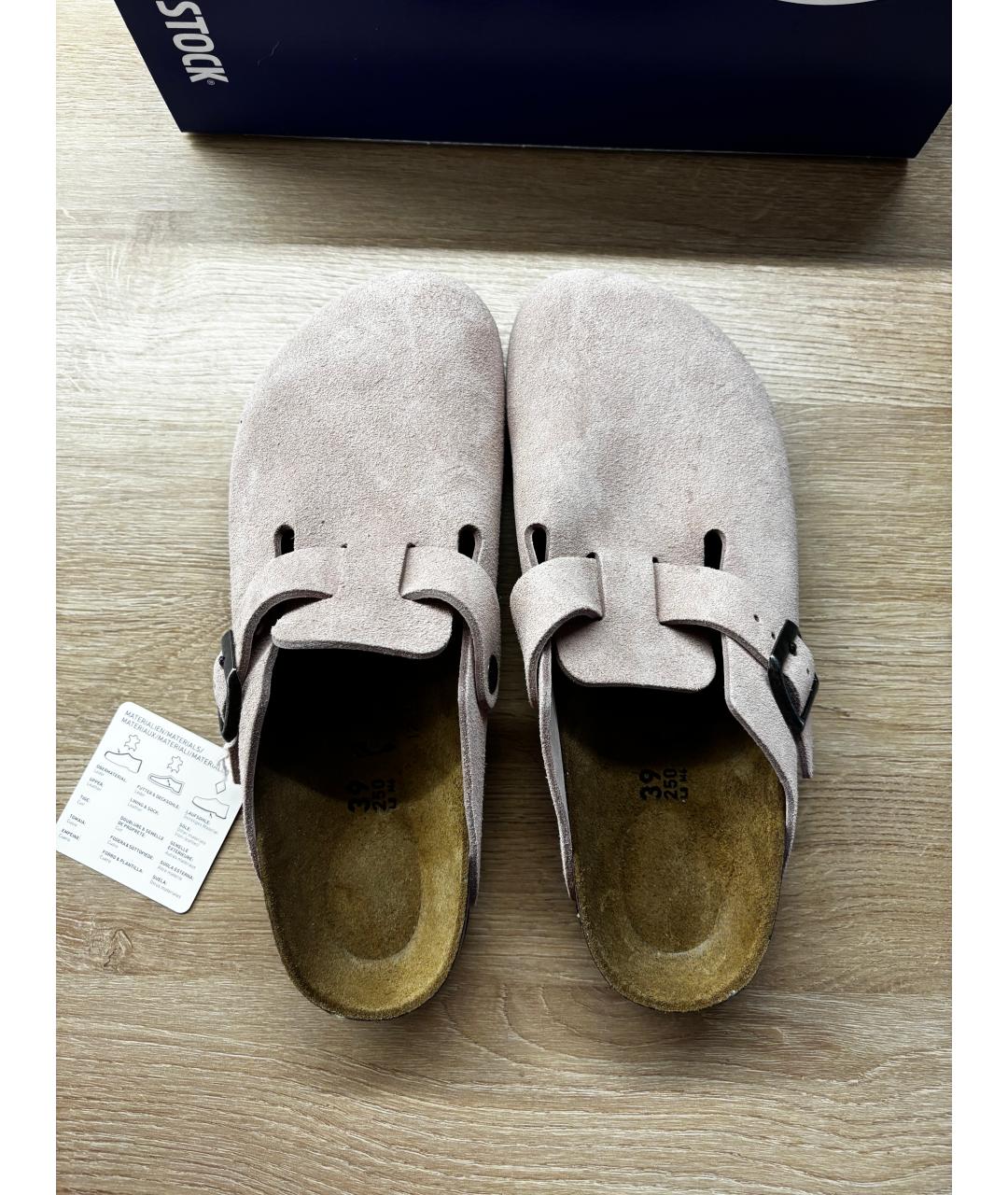 BIRKENSTOCK Розовые замшевые сабо, фото 2