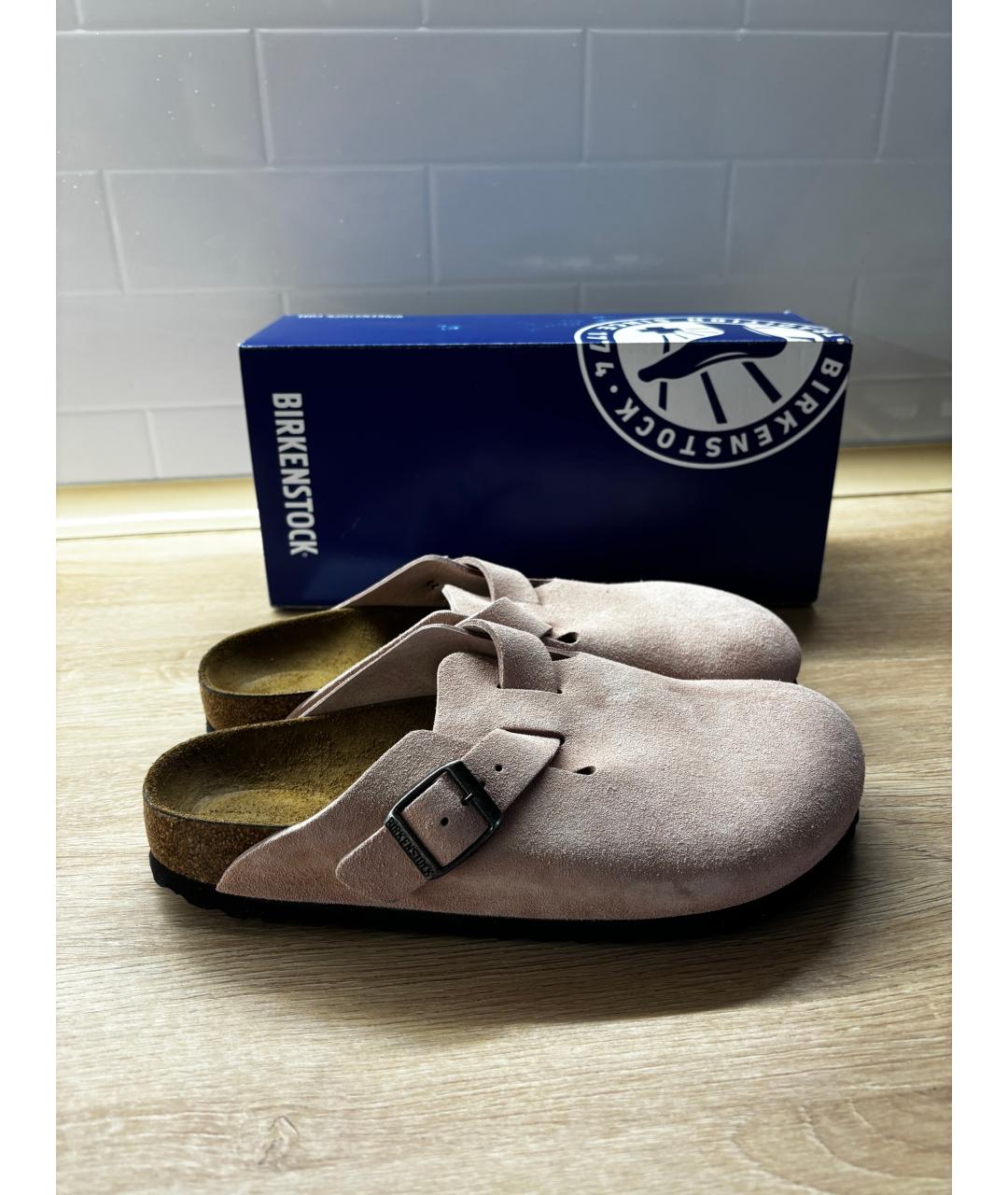 BIRKENSTOCK Розовые замшевые сабо, фото 4