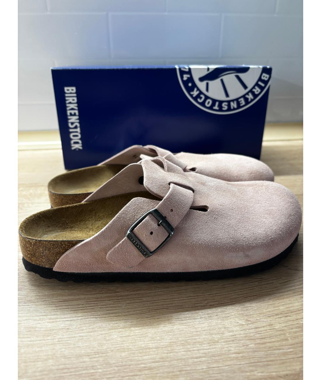 BIRKENSTOCK Розовые замшевые сабо, фото 7