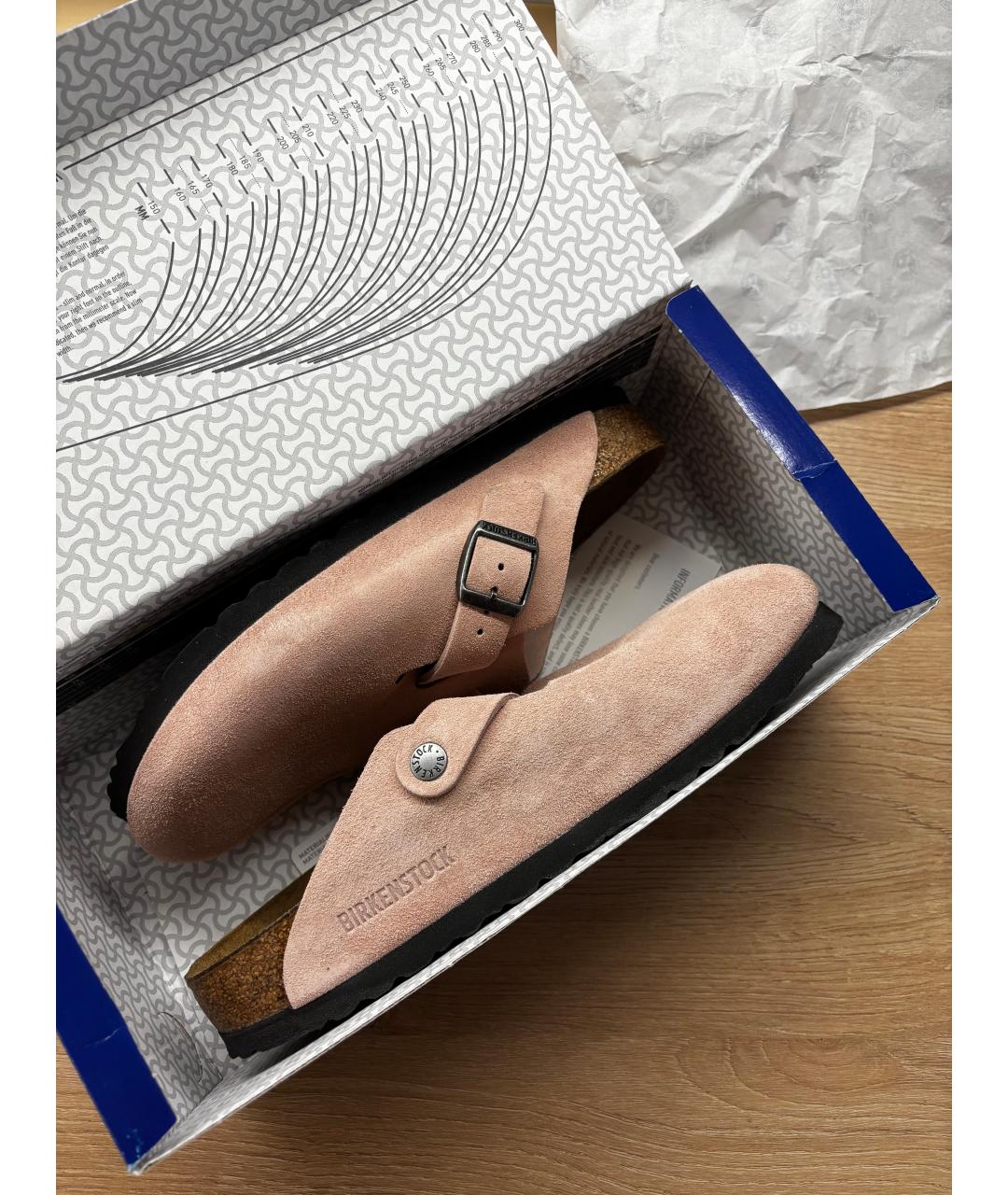 BIRKENSTOCK Розовые замшевые сабо, фото 6