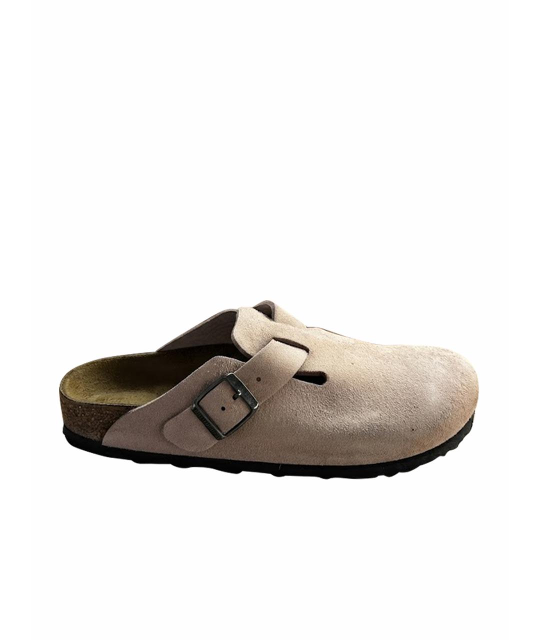 BIRKENSTOCK Розовые замшевые сабо, фото 1