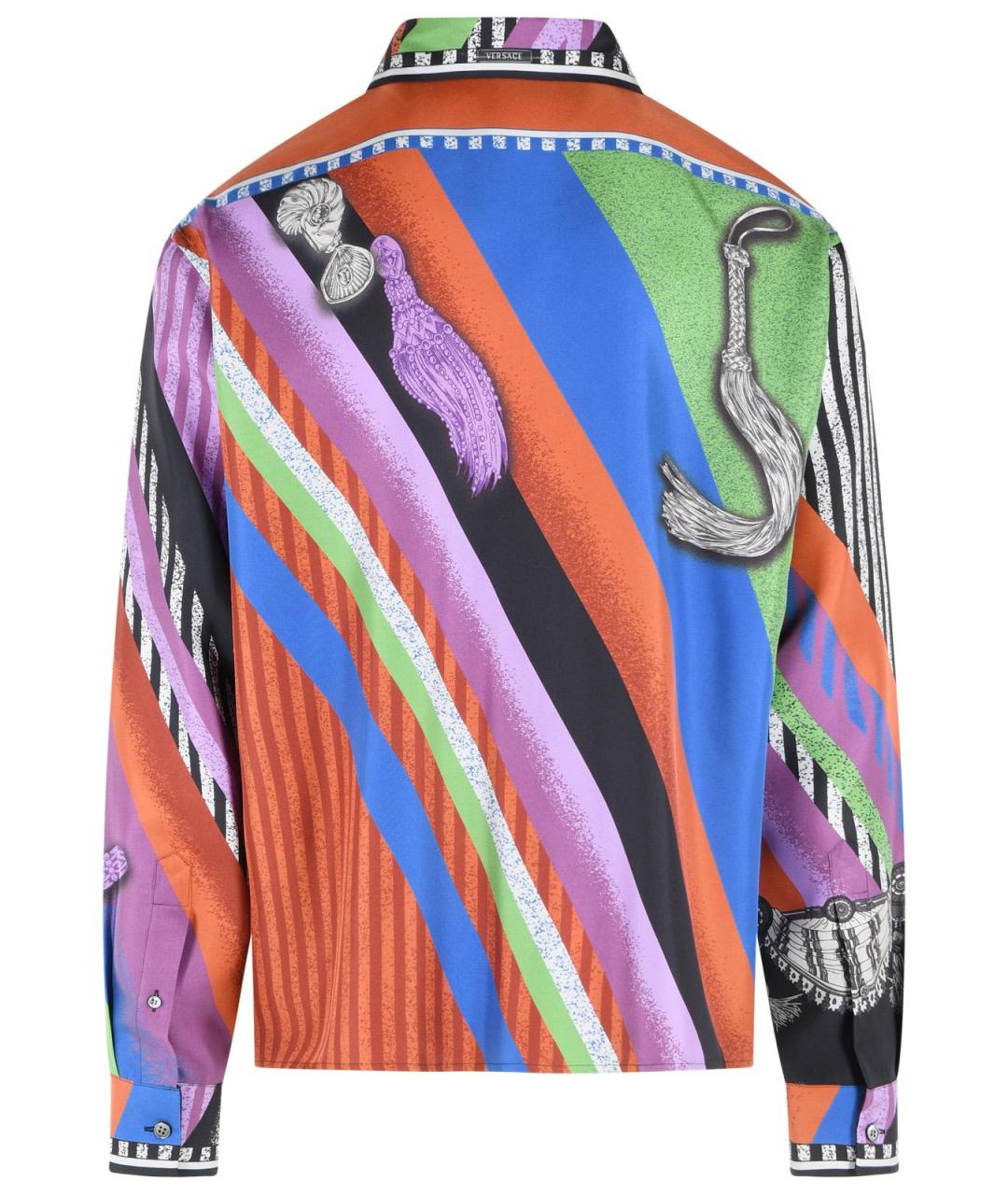 VERSACE Мульти шелковая кэжуал рубашка, фото 3