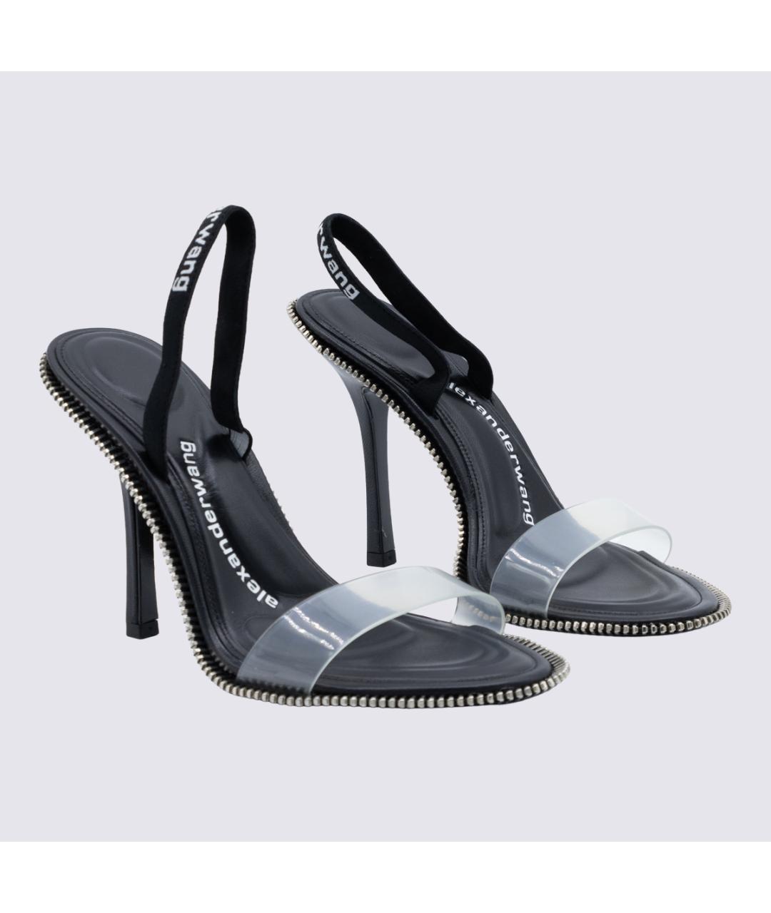ALEXANDER WANG Черные кожаные босоножки, фото 2