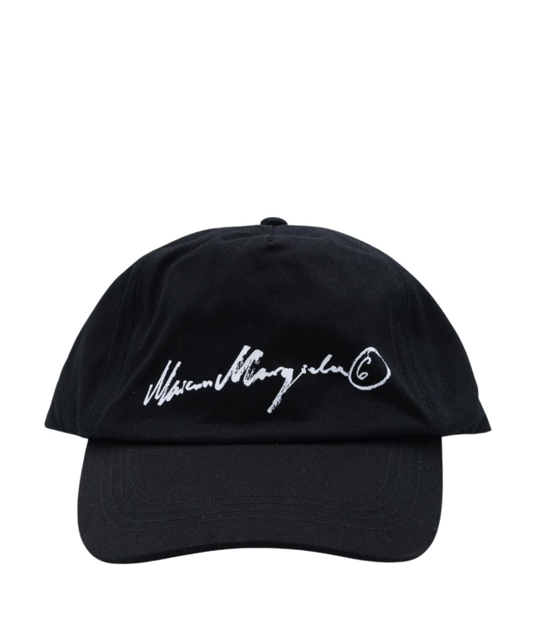 MM6 MAISON MARGIELA Черная хлопковая кепка/бейсболка, фото 1