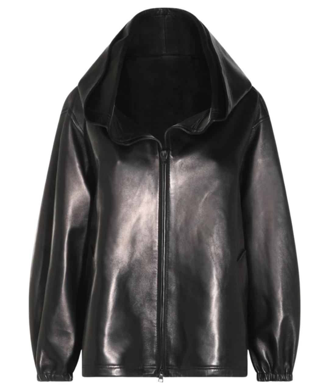 BALENCIAGA Черная кожаная куртка, фото 1