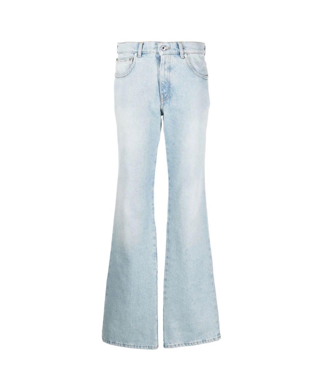 OFF-WHITE Голубые хлопковые джинсы клеш, фото 1