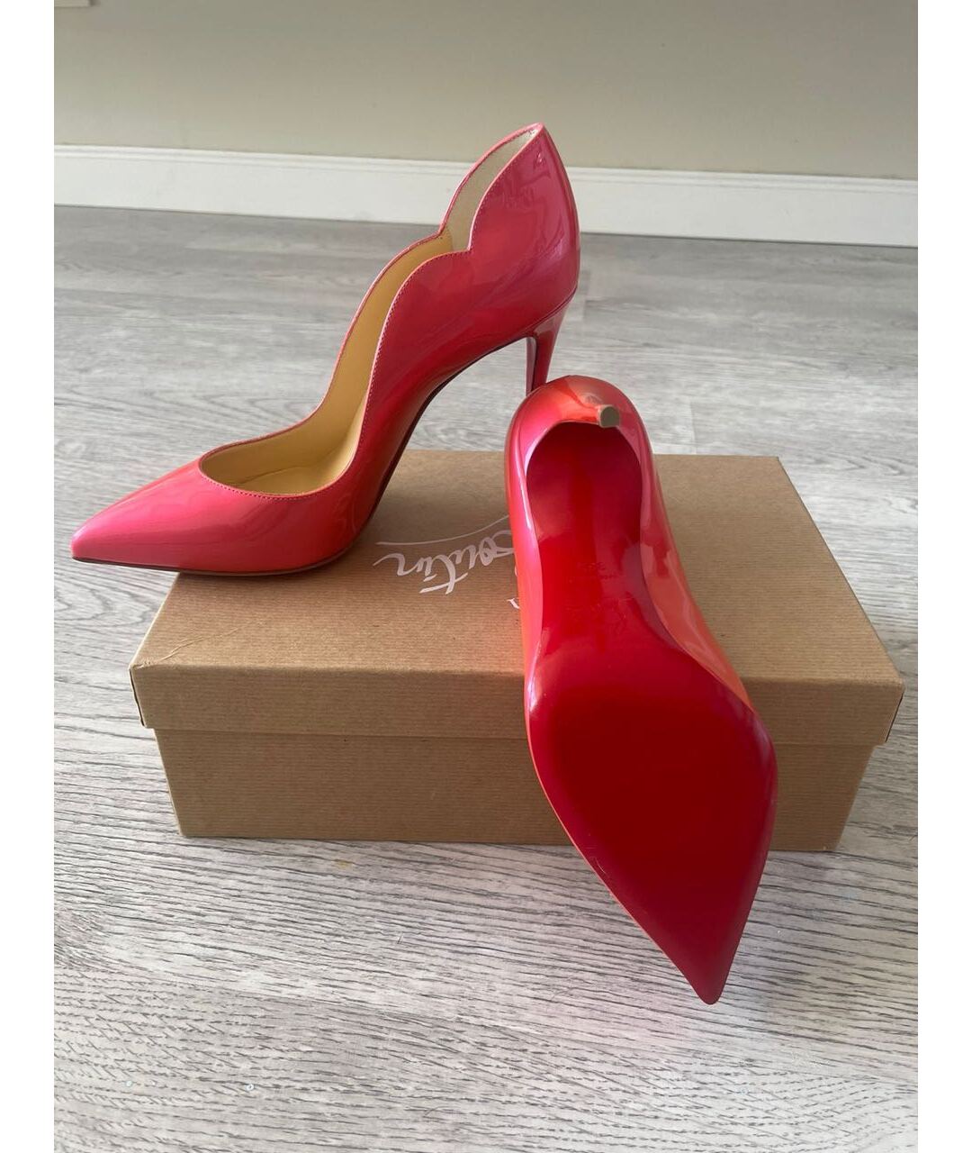 CHRISTIAN LOUBOUTIN Розовые туфли из лакированной кожи, фото 4