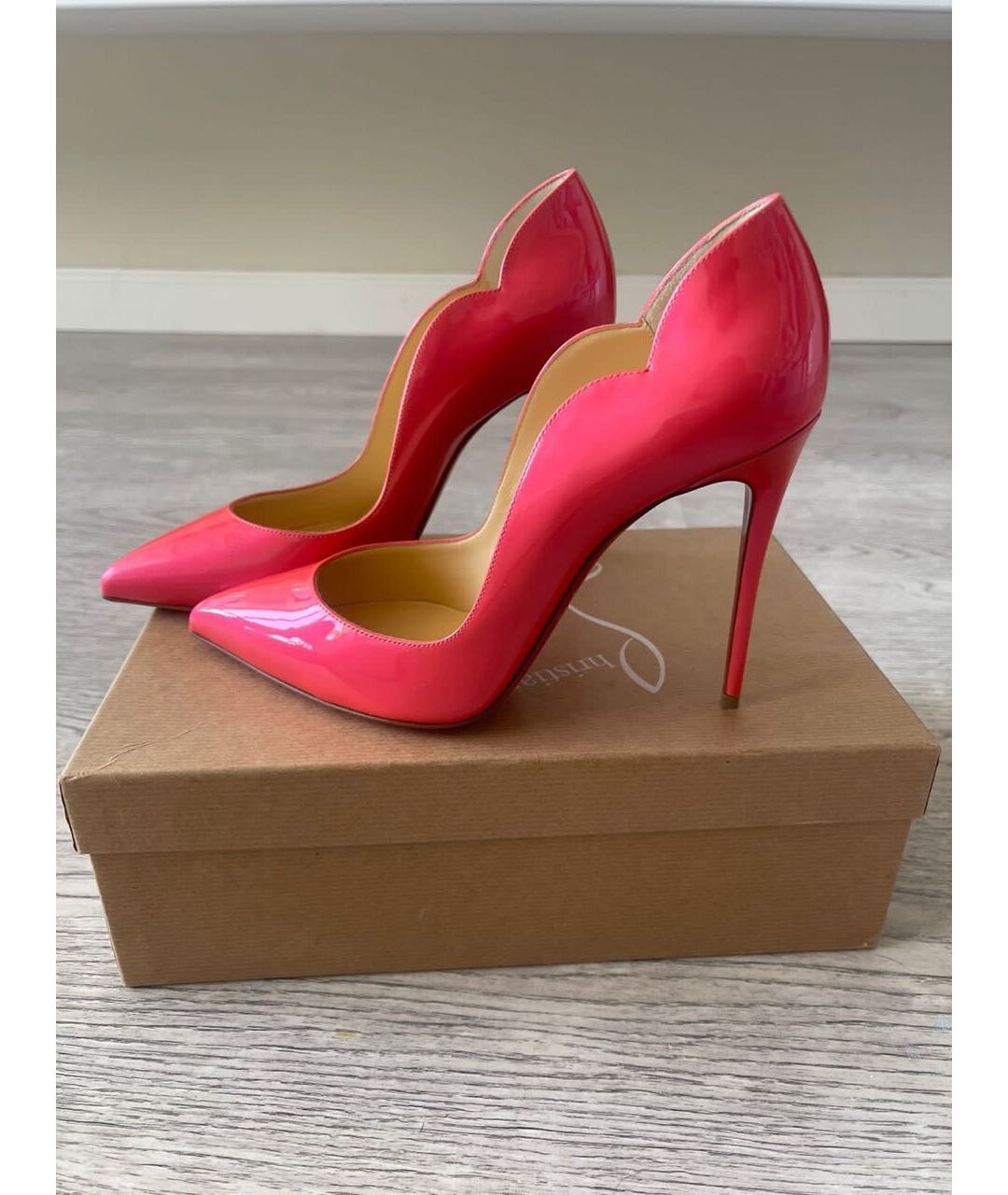 CHRISTIAN LOUBOUTIN Розовые туфли из лакированной кожи, фото 5
