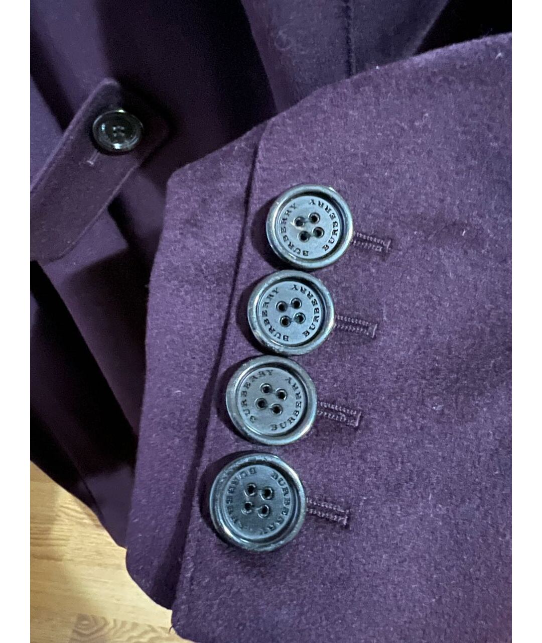 BURBERRY Фиолетовое кашемировое пальто, фото 5