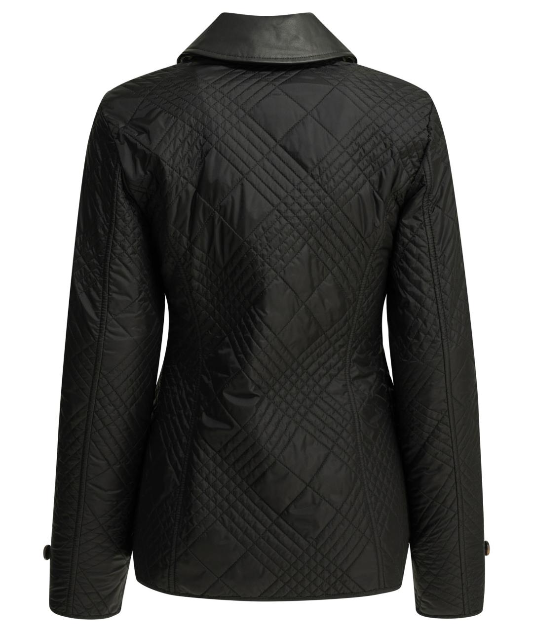 BURBERRY Черная полиамидовая куртка, фото 2