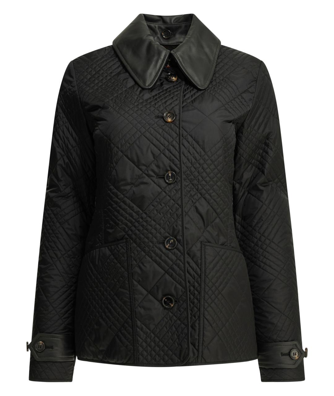 BURBERRY Черная полиамидовая куртка, фото 1