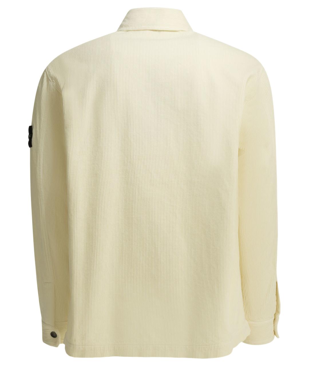 STONE ISLAND Белая хлопковая куртка, фото 2