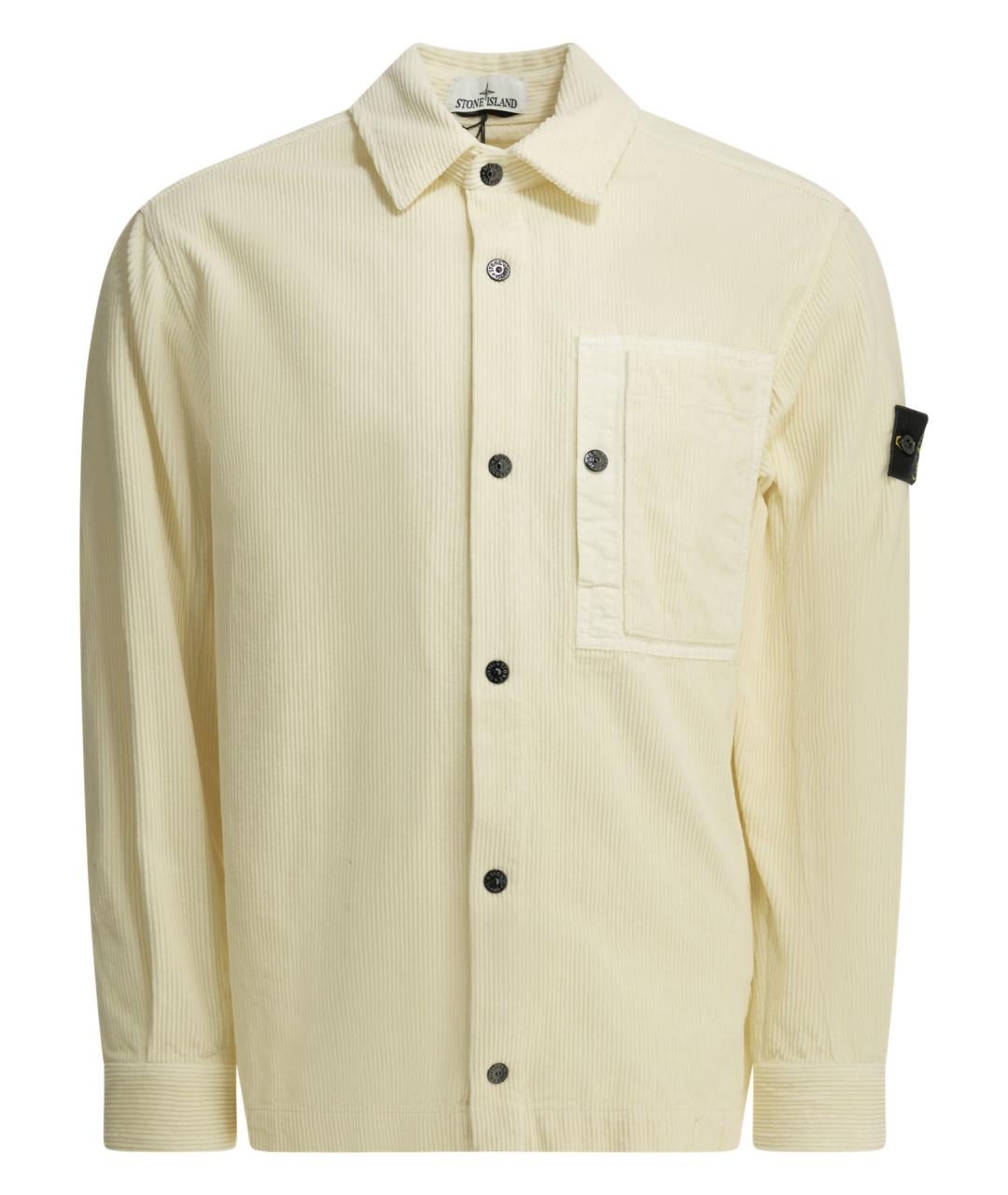 STONE ISLAND Белая хлопковая куртка, фото 1