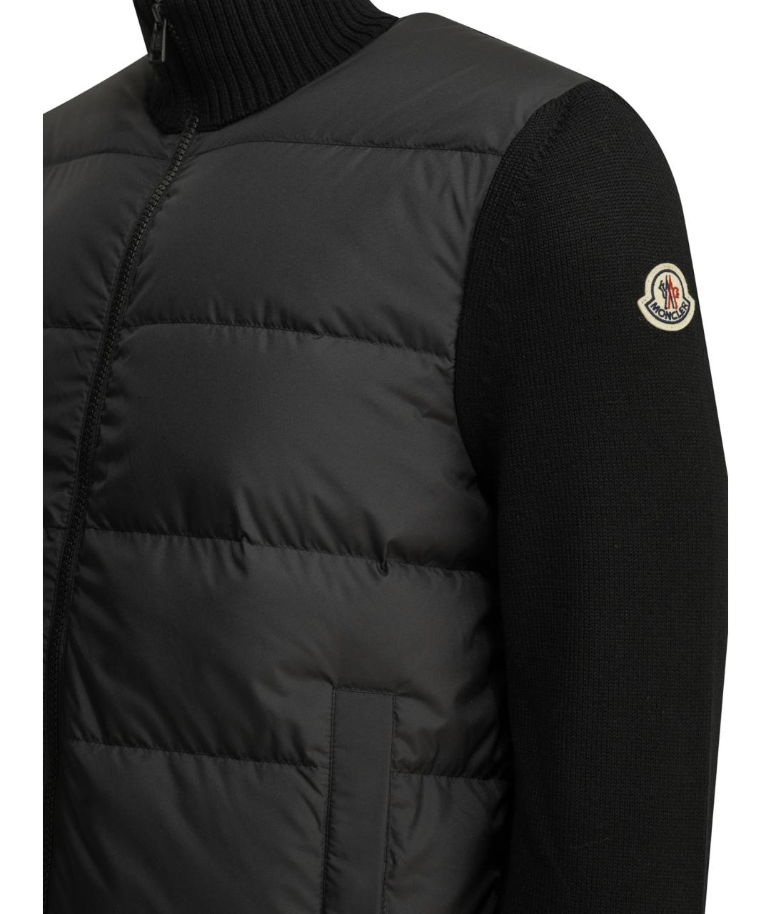 MONCLER Черный шерстяной кардиган, фото 4