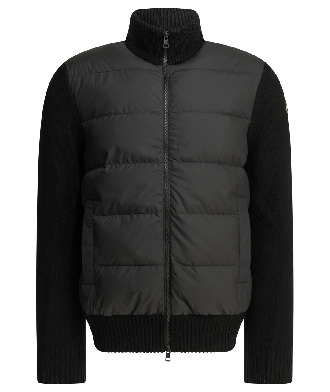 MONCLER Черный шерстяной кардиган, фото 1