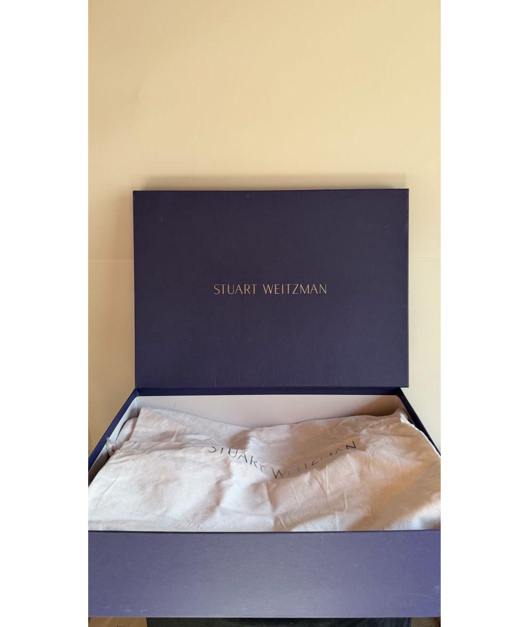 STUART WEITZMAN Антрацитовые замшевые сапоги, фото 8