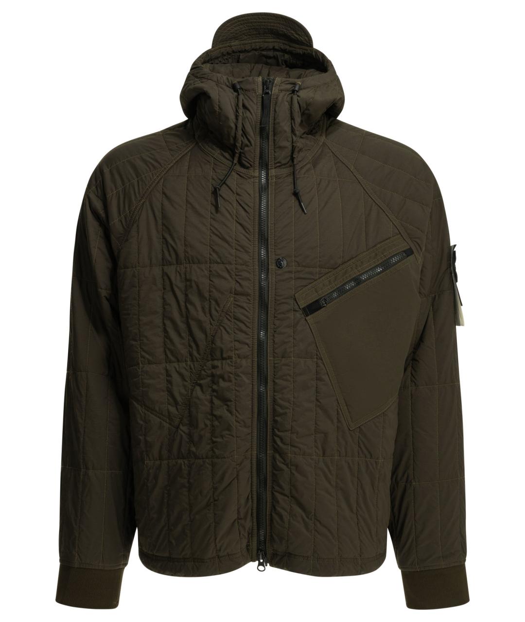 STONE ISLAND Коричневая нейлоновая куртка, фото 1