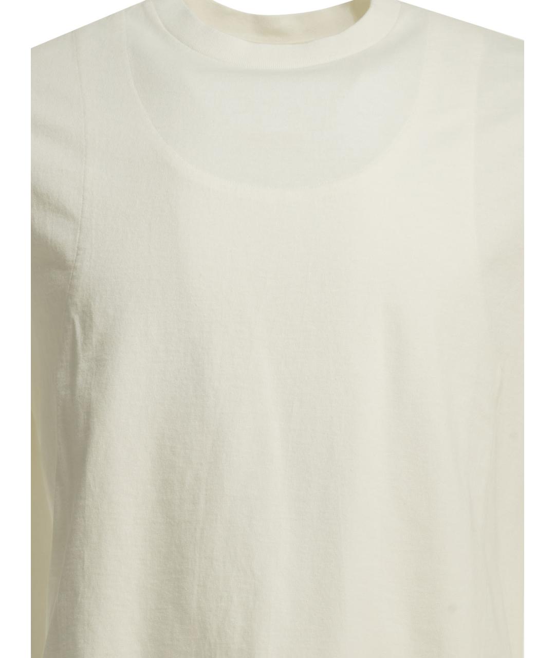 MAISON MARGIELA Белая хлопковая футболка, фото 3