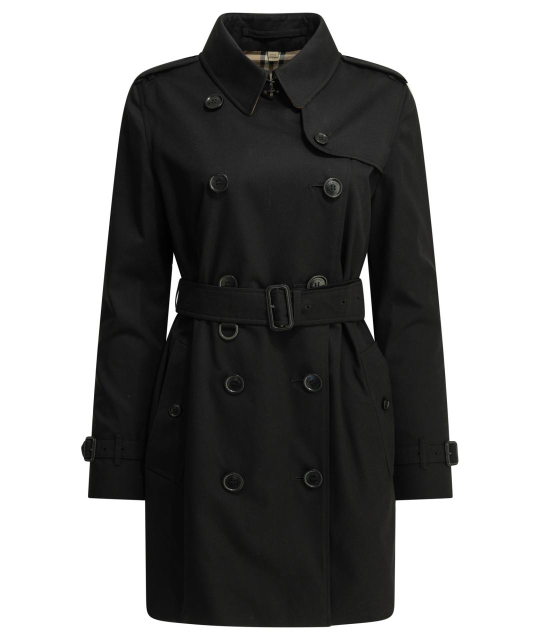 BURBERRY Черное хлопковое пальто, фото 1