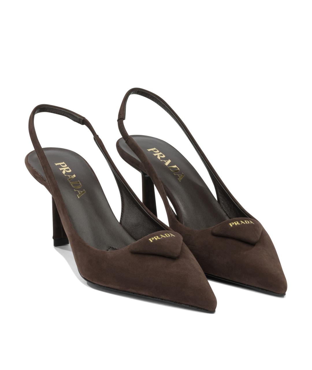 PRADA Коричневые замшевые туфли, фото 2