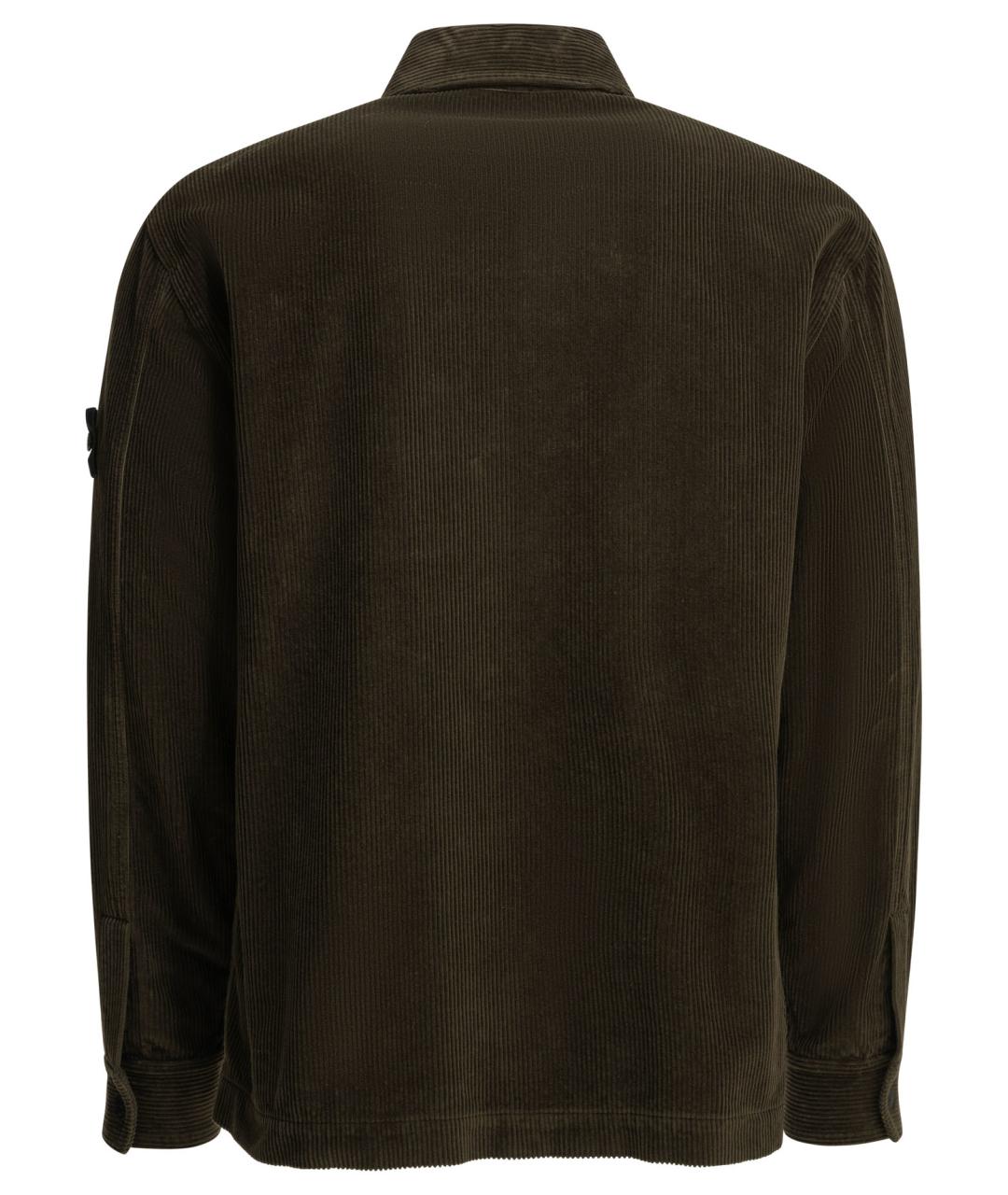 STONE ISLAND Коричневая хлопковая куртка, фото 2