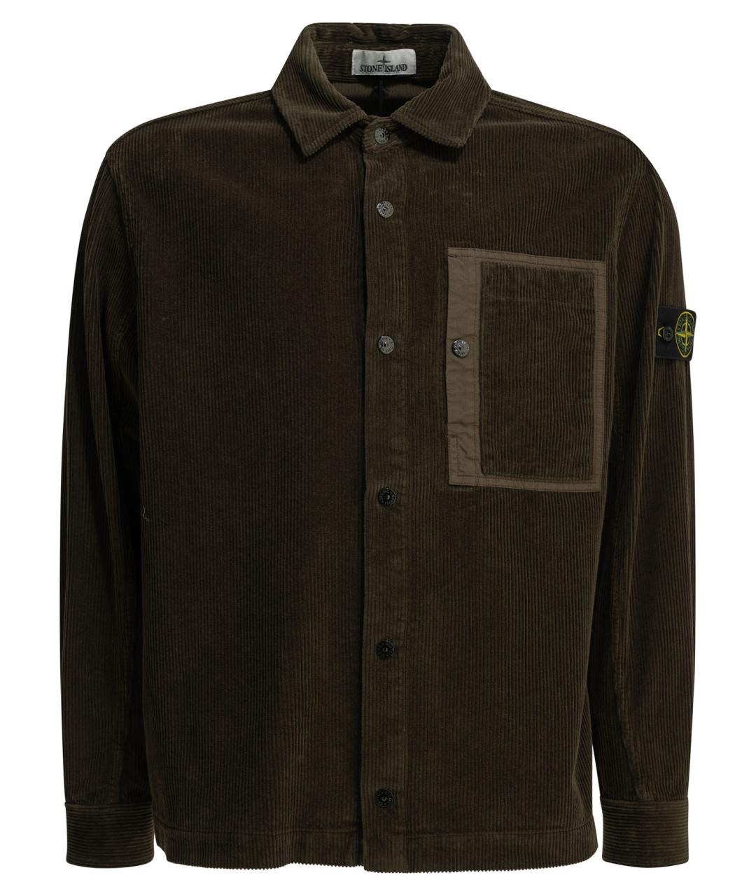 STONE ISLAND Коричневая хлопковая куртка, фото 1