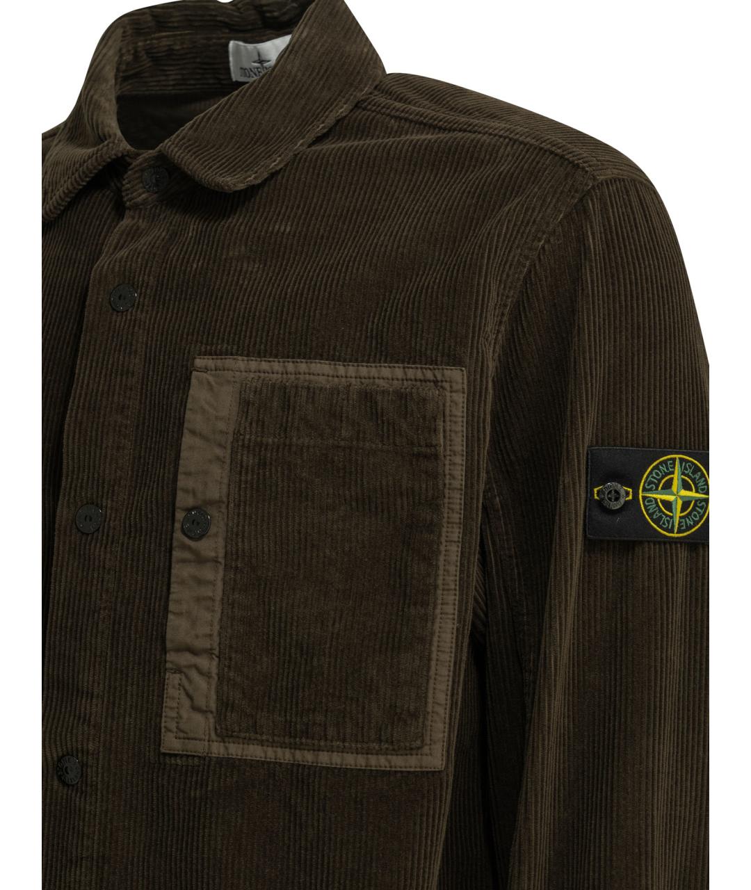 STONE ISLAND Коричневая хлопковая куртка, фото 4