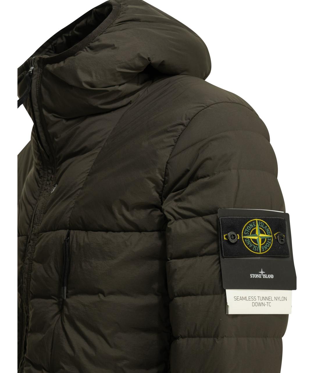 STONE ISLAND Коричневая полиамидовая куртка, фото 3