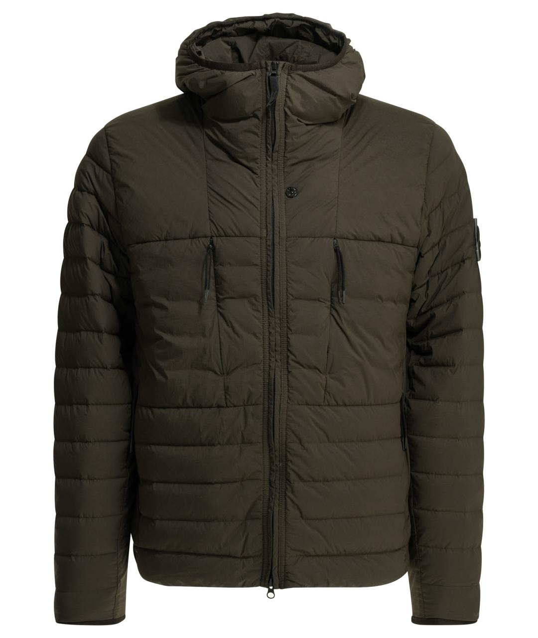 STONE ISLAND Коричневая полиамидовая куртка, фото 1