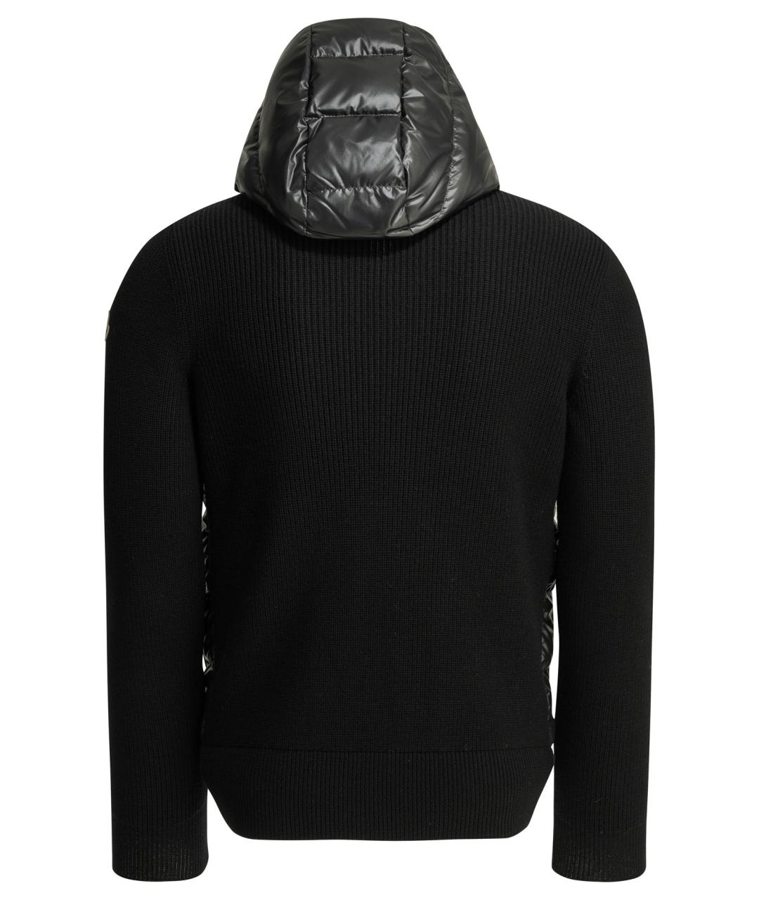 MONCLER Черный шерстяной кардиган, фото 2