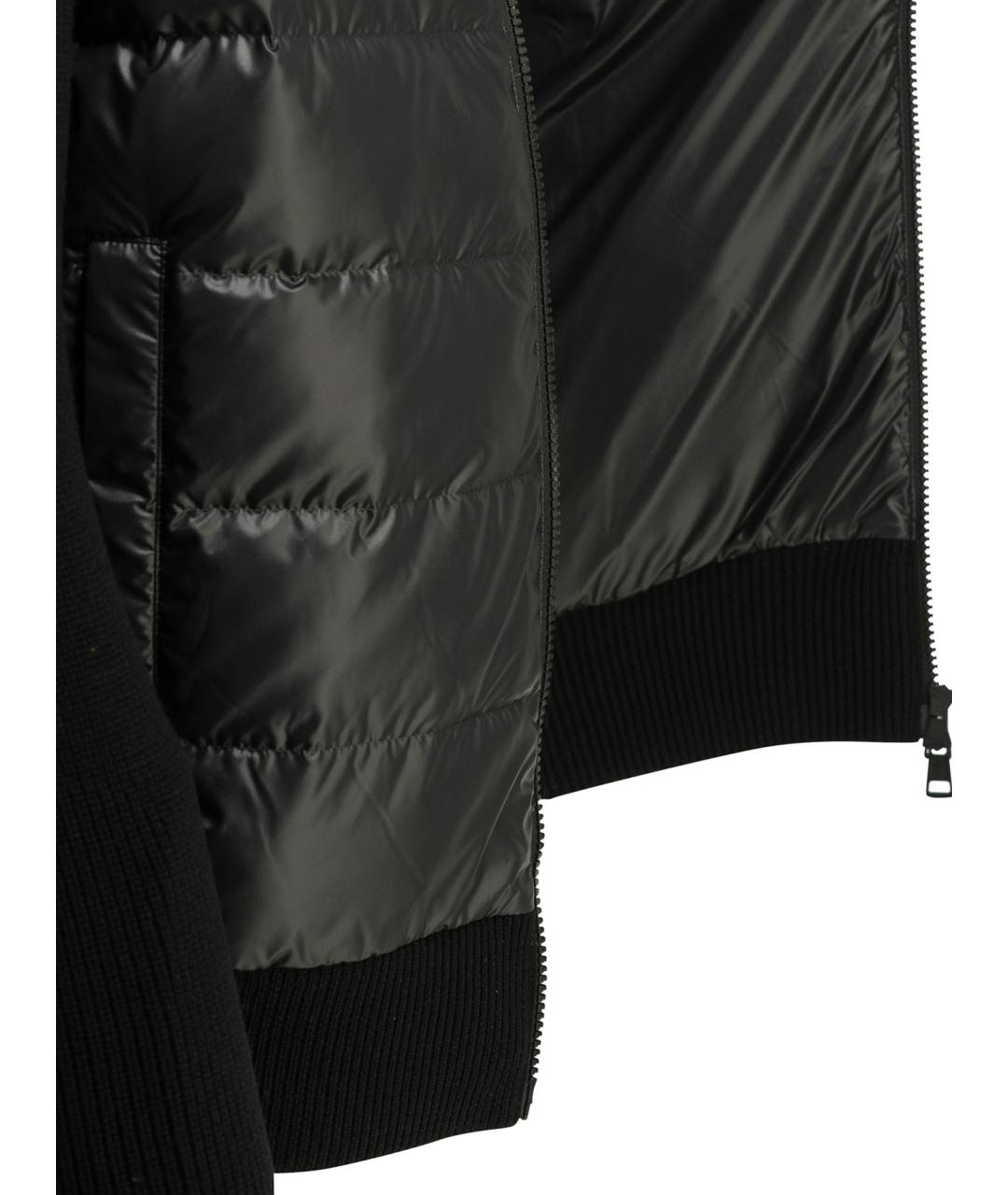 MONCLER Черный шерстяной кардиган, фото 4
