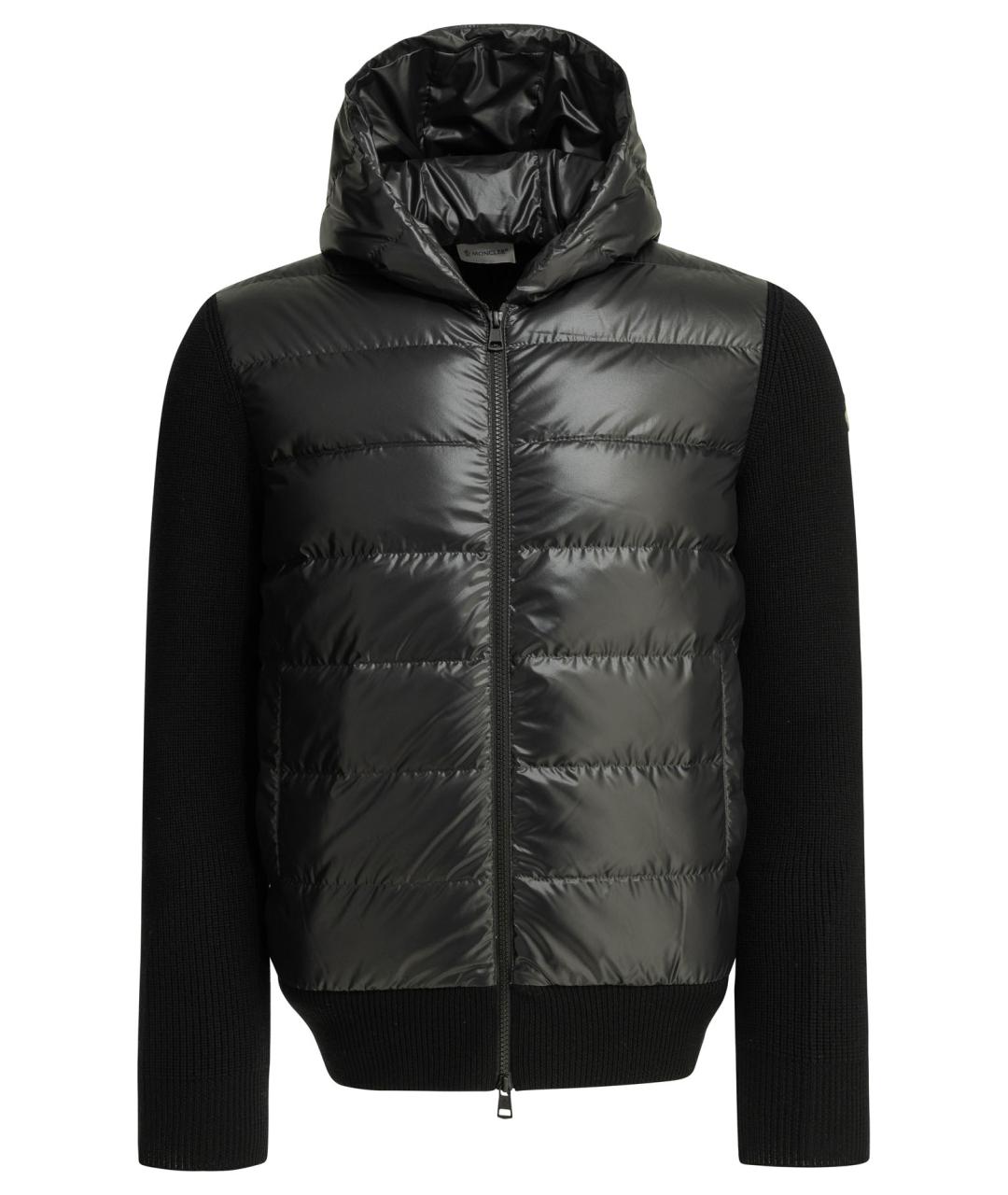 MONCLER Черный шерстяной кардиган, фото 1