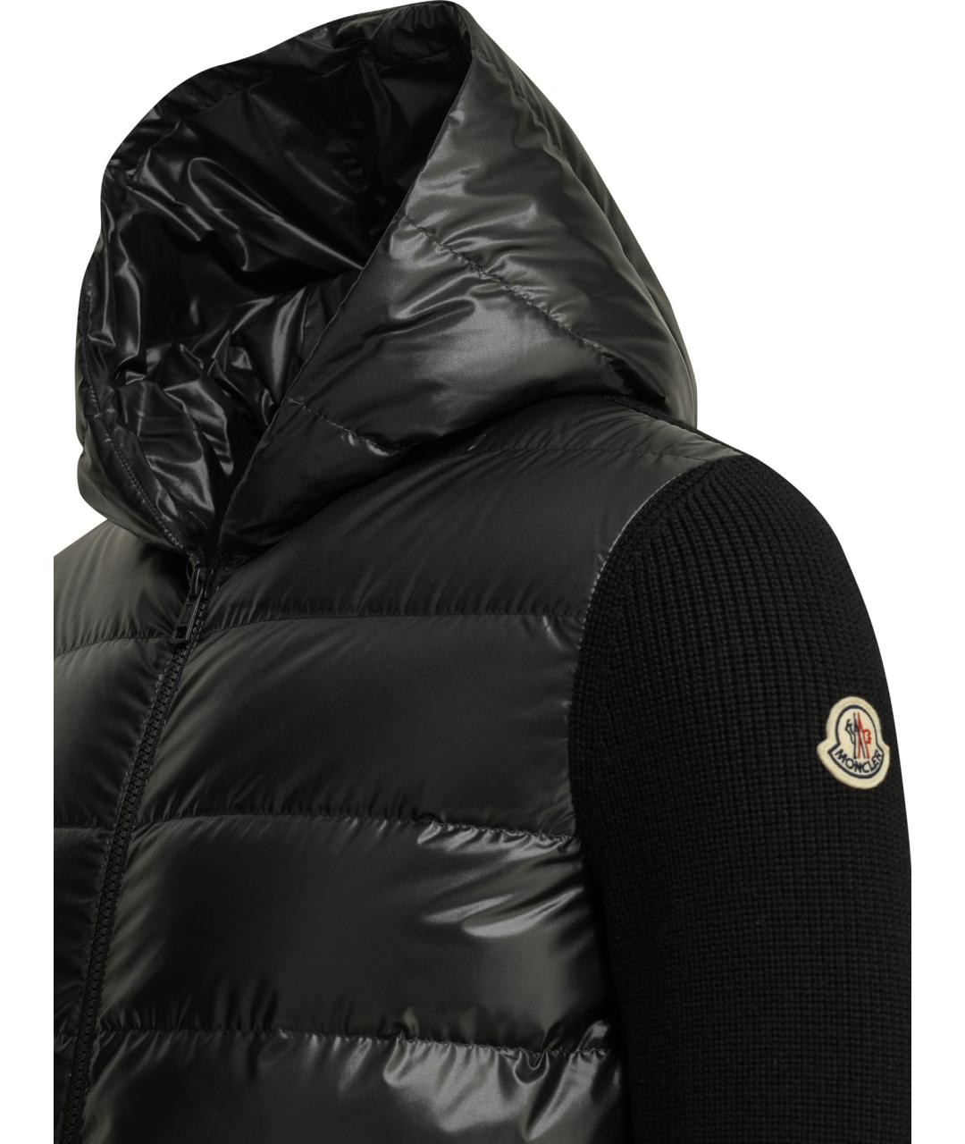 MONCLER Черный шерстяной кардиган, фото 3