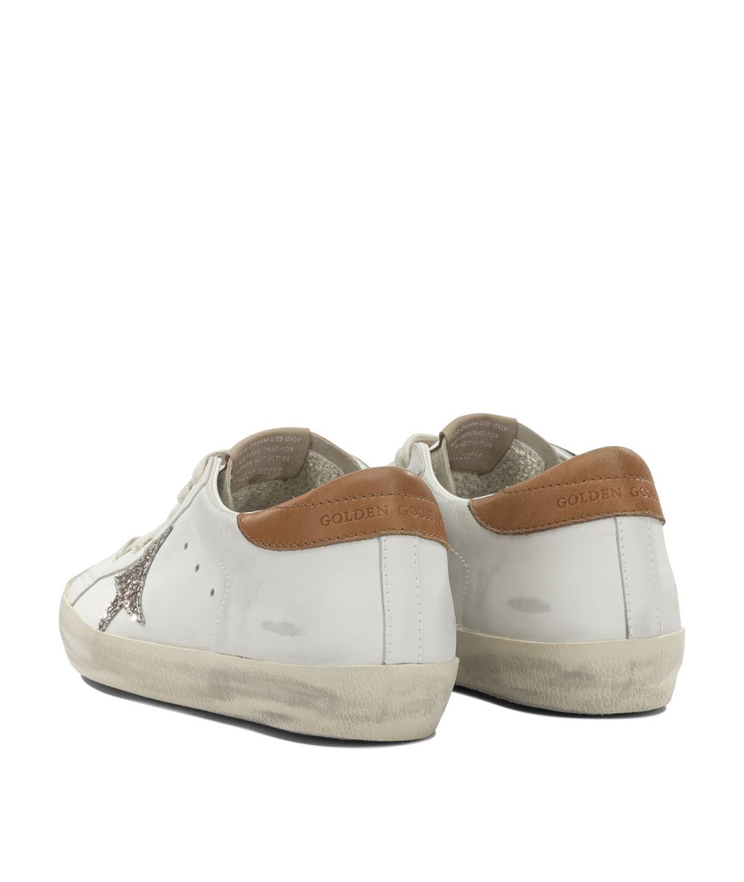 GOLDEN GOOSE Белые кожаные кеды, фото 4