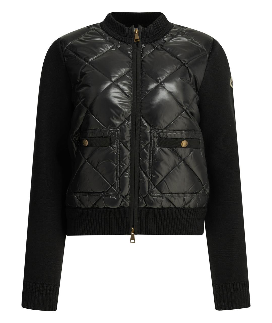 MONCLER Черный хлопковый кардиган, фото 1