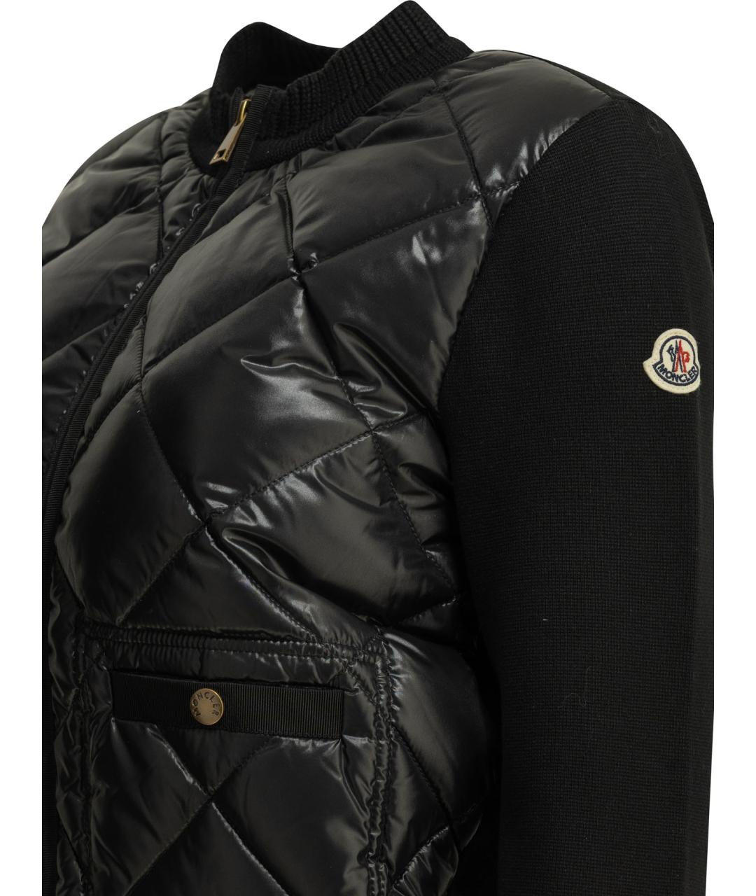 MONCLER Черный хлопковый кардиган, фото 3