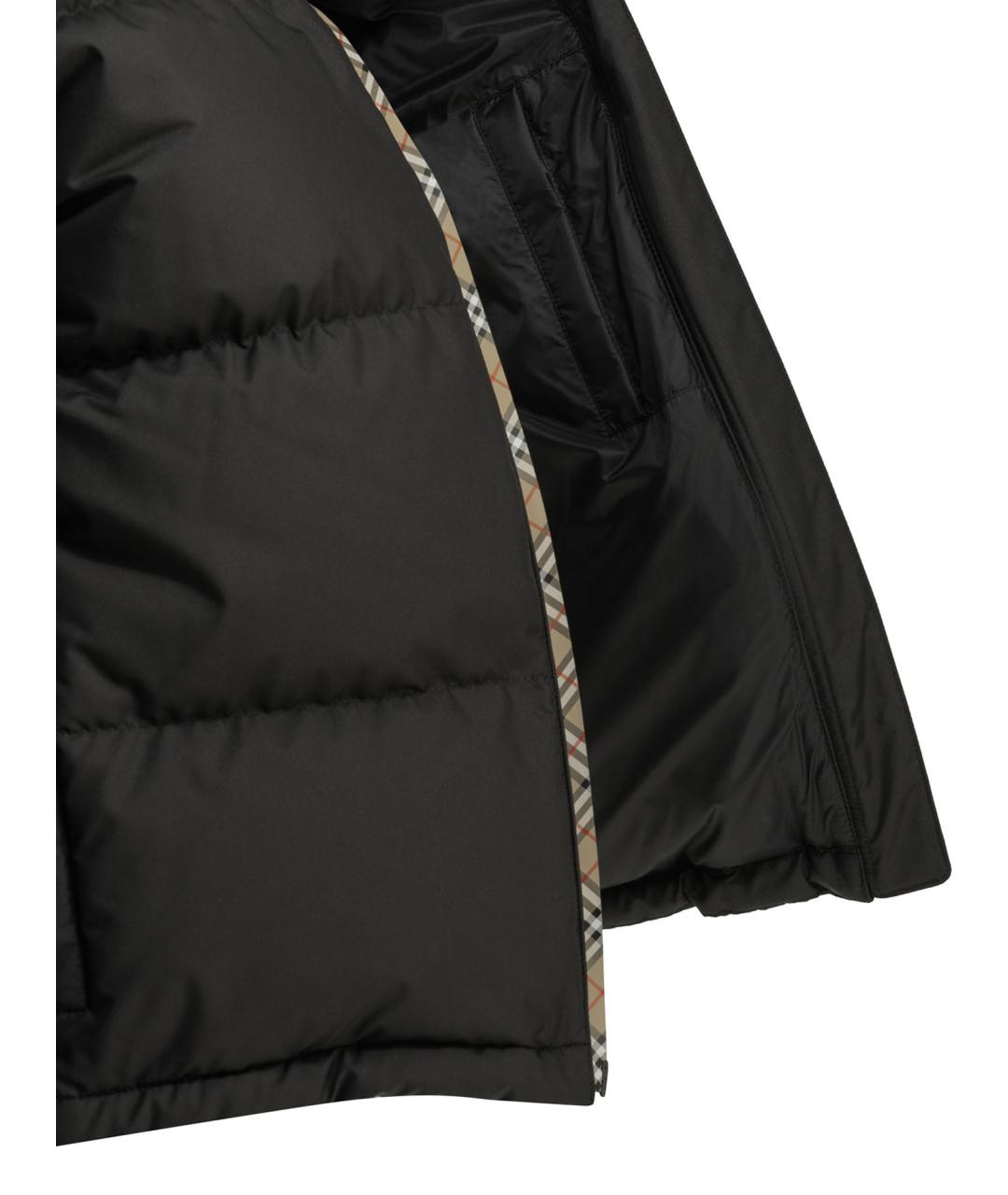 BURBERRY Черная полиэстеровая куртка, фото 4