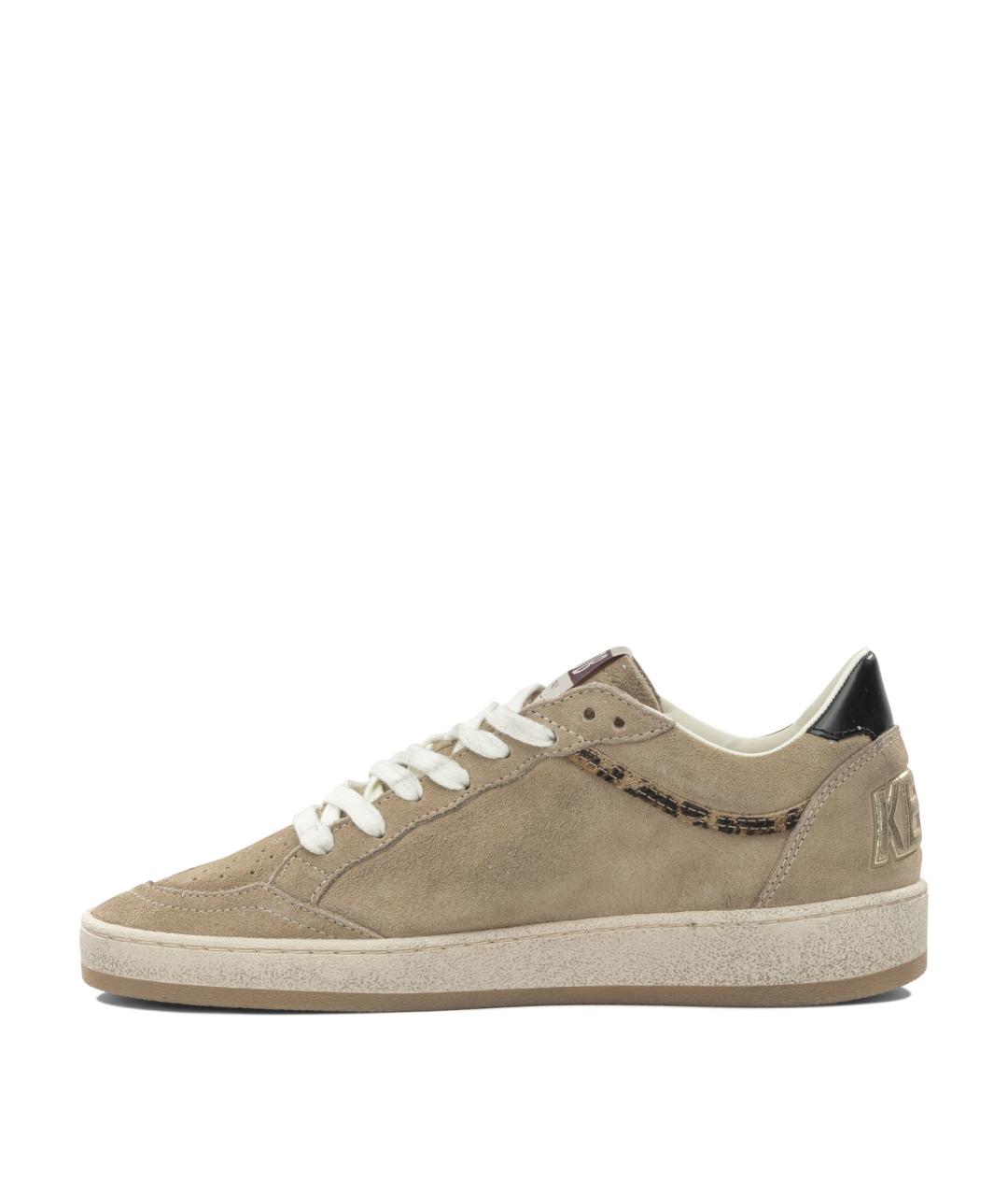 GOLDEN GOOSE Бежевые кожаные кеды, фото 3