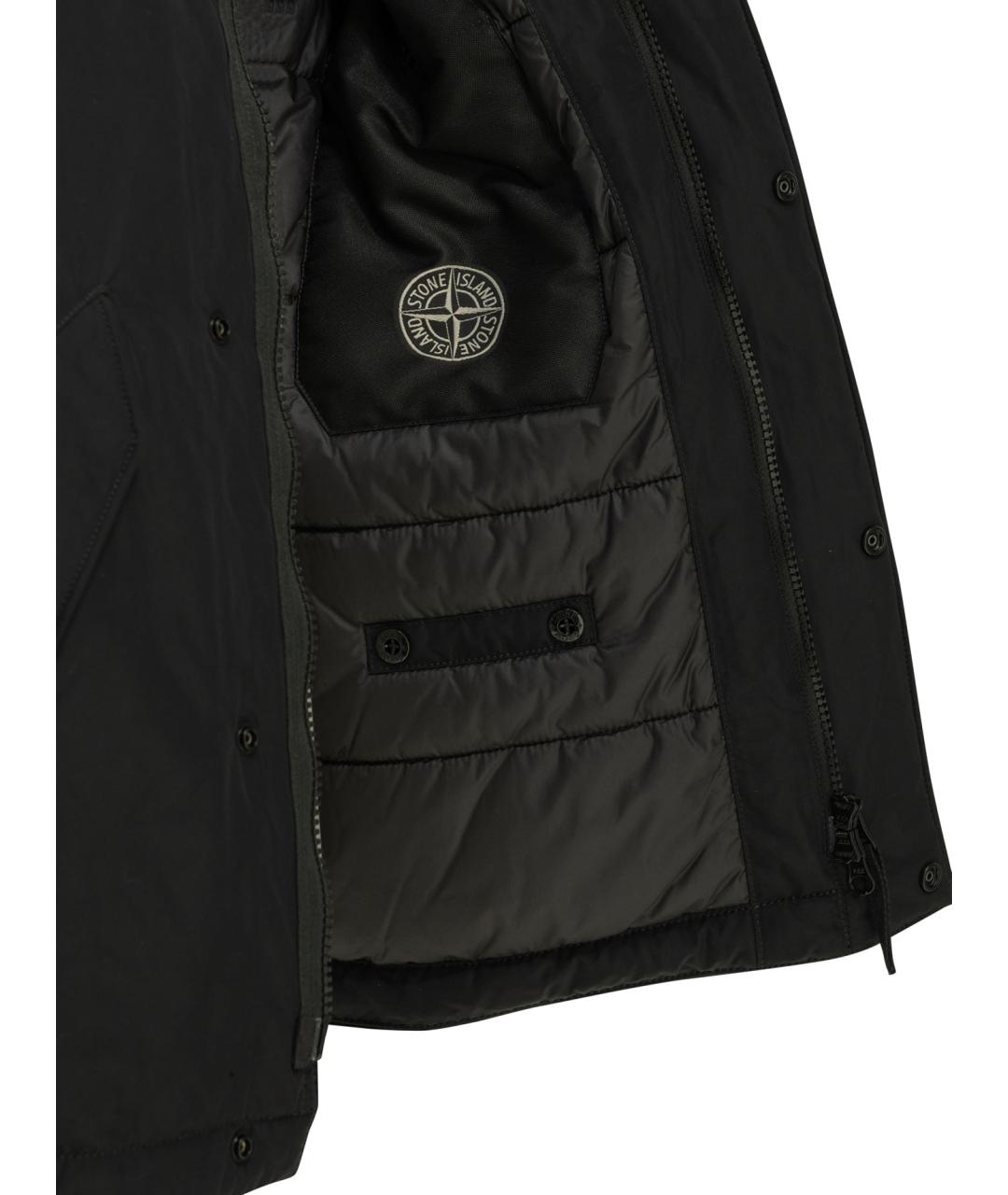 STONE ISLAND Черная полиэстеровая куртка, фото 4