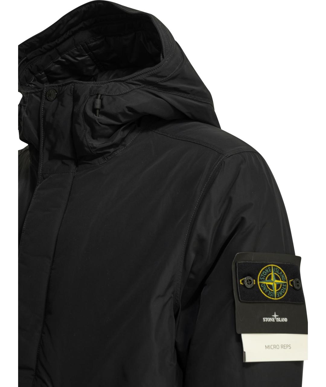 STONE ISLAND Черная полиэстеровая куртка, фото 3