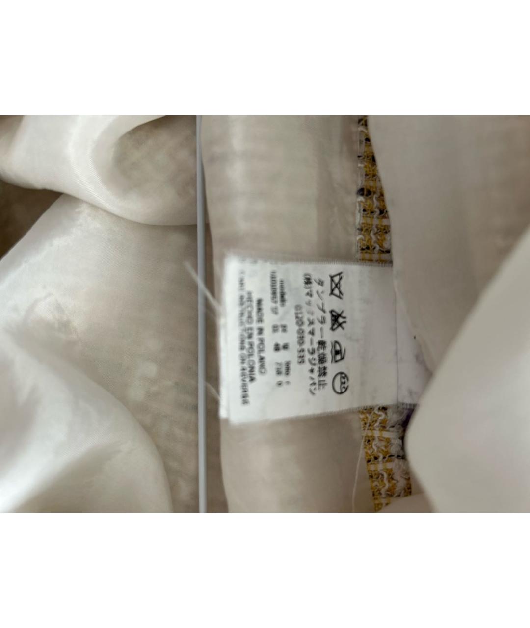MAX MARA STUDIO Бежевый твидовый костюм с юбками, фото 5