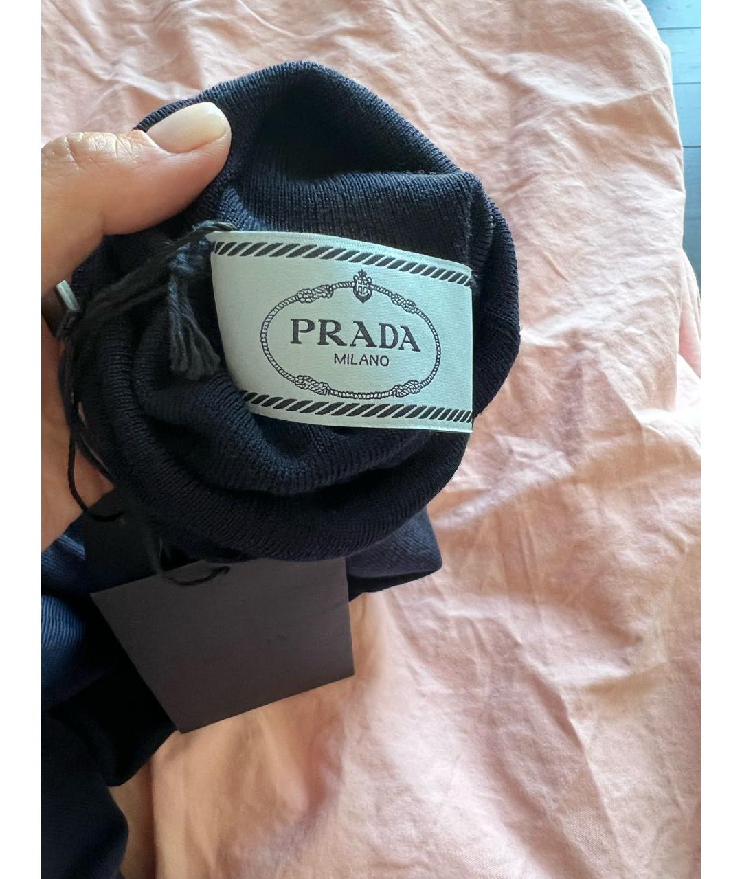 PRADA Темно-синяя шерстяная водолазка, фото 2