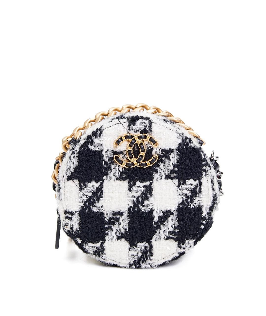 CHANEL Черная твидовая сумка через плечо, фото 1