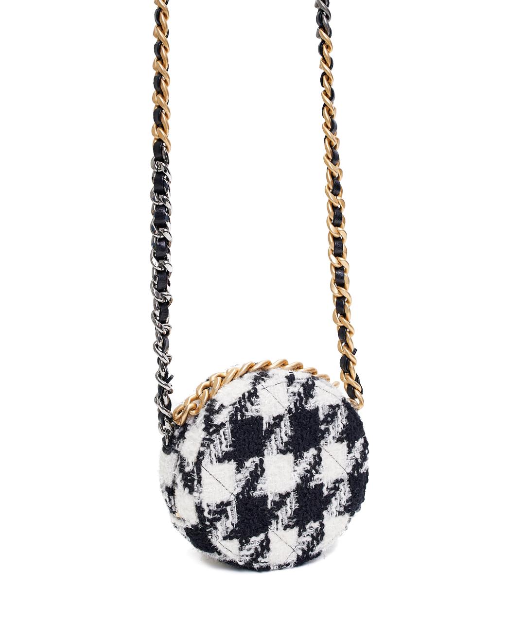 CHANEL Черная твидовая сумка через плечо, фото 3