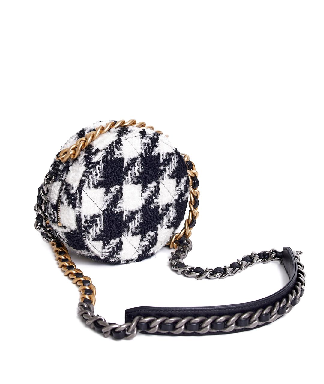 CHANEL Черная твидовая сумка через плечо, фото 4