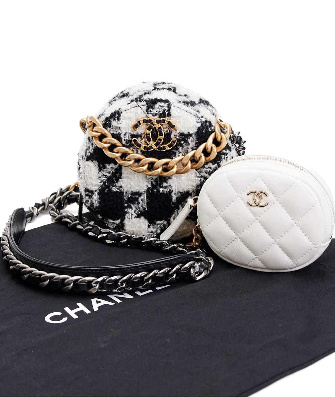 CHANEL Черная твидовая сумка через плечо, фото 5