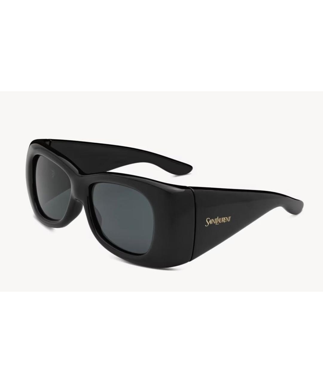 SAINT LAURENT Черные пластиковые солнцезащитные очки, фото 4