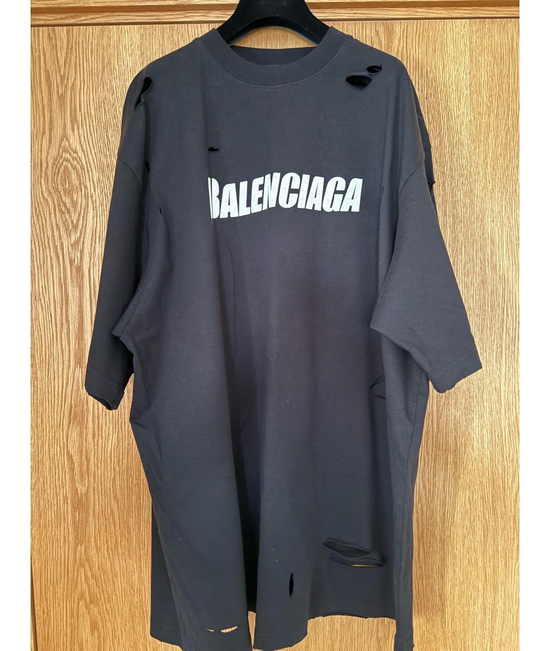 BALENCIAGA Черное хлопковое повседневное платье, фото 8